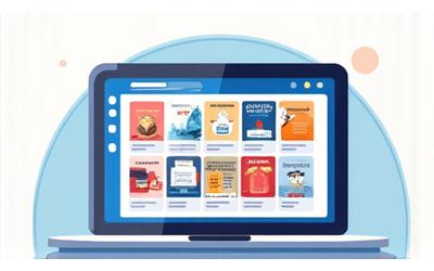 Une interface de boutique en ligne moderne, avec des produits numériques et un panier d'achat