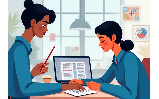 Une personne multitâche devant un calendrier et des outils de productivité, symbolisant la gestion du temps